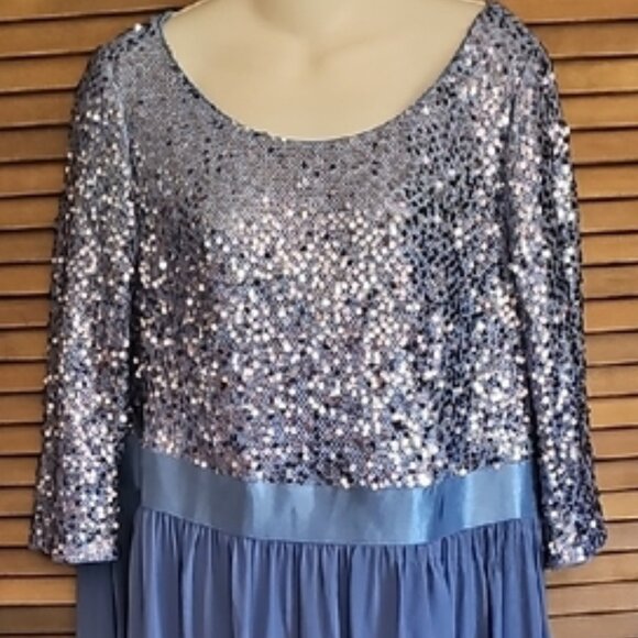 Ever-Pretty Women's Round Neck Sequin PartyDress Long Plus Size Evening Dress 20 - Picture 16 of 16
